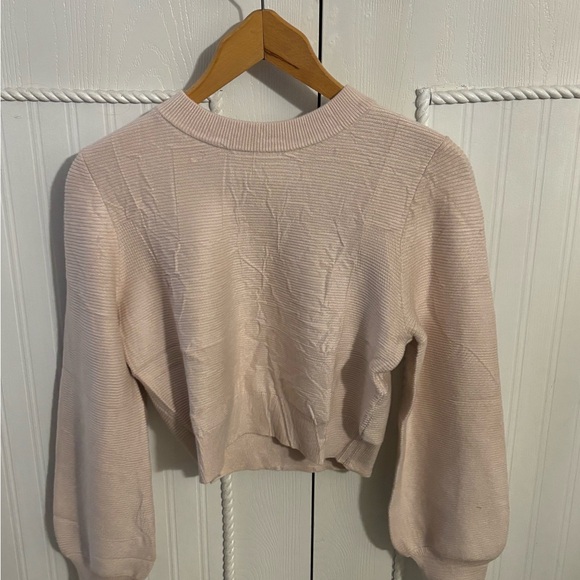 Crop Sweater - Super SOFT Fall Cream Beige Neutral Color Sweater - Picture 1 of 5